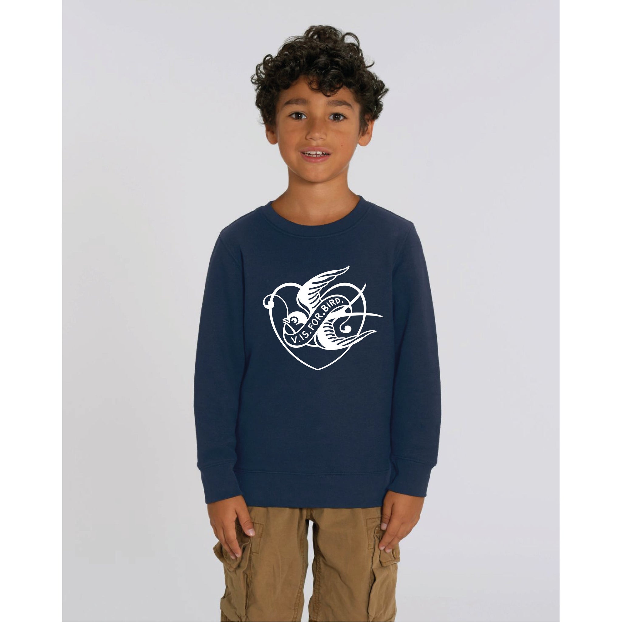 Navy blue off white kids sweater