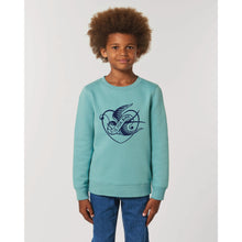 Load image into Gallery viewer, Teal &amp; navy blue kids sweater
